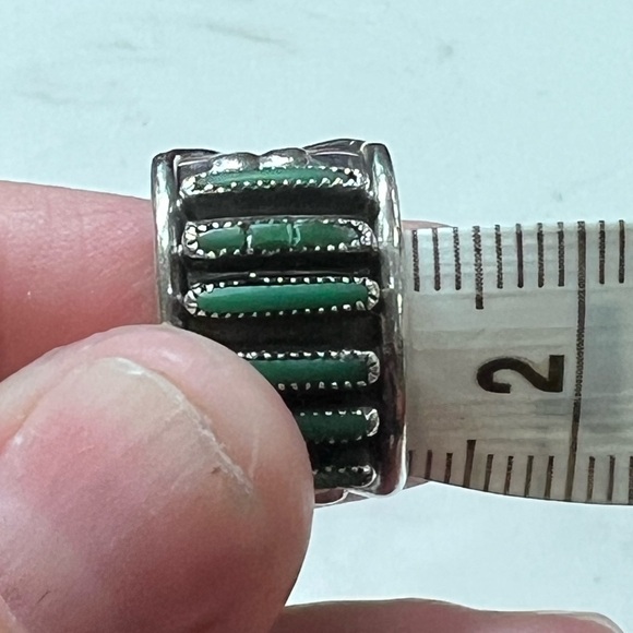 Old Pawn Native American Needlepoint Turquoise Ring - Picture 7 of 10